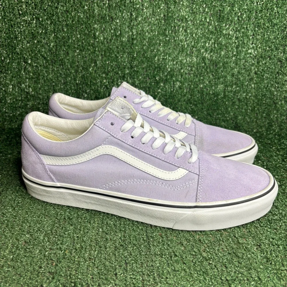 NEW Vans Old Skool Suede Canvas Skate Skater Sneaker Soft Lilac Mens Size 12.0